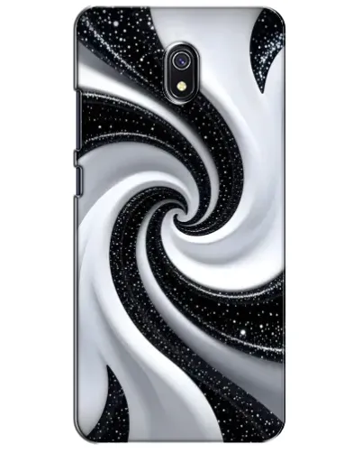 Чохол для Xiaomi Redmi 8A з картинкою «Чорно-біла спіраль»