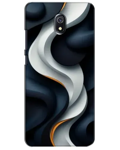 Чохол для Xiaomi Redmi 8A з картинкою «Об'ємні чорно-білі стрічки»