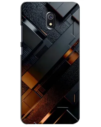 Чохол для Xiaomi Redmi 8A з картинкою «Чорні геометричні блоки»