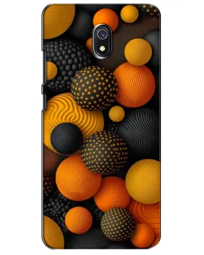 Чохол для Xiaomi Redmi 8A з картинкою «Об'ємні помаранчеві сфери»