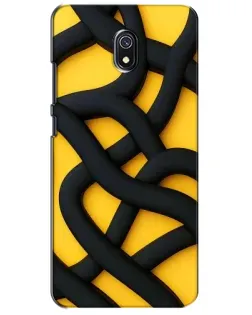 Чохол для Xiaomi Redmi 8A з картинкою «Чорне жовте переплетення» Чохол для Xiaomi Redmi 8A з картинкою «Чорне жовте переплетення»