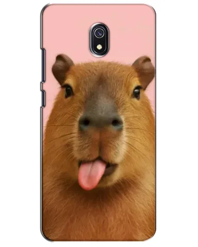 Чехол для Xiaomi Redmi 8A с картинкой «Капибара с языком»