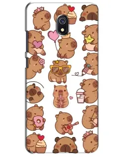 Чехол для Xiaomi Redmi 8A с картинкой «Стикерпак с капибарами» Чехол для Xiaomi Redmi 8A с картинкой «Стикерпак с капибарами»