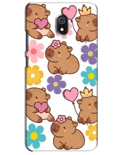 Чехол для Xiaomi Redmi 8A с картинкой «Цветочный паттерн капибар» Чехол для Xiaomi Redmi 8A с картинкой «Цветочный паттерн капибар»