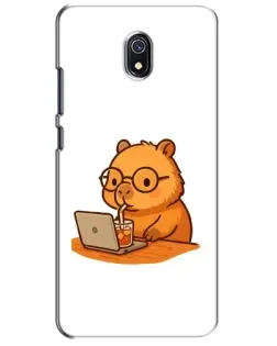 Чехол для Xiaomi Redmi 8A с картинкой «Капибара с ноутбуком» Чехол для Xiaomi Redmi 8A с картинкой «Капибара с ноутбуком»