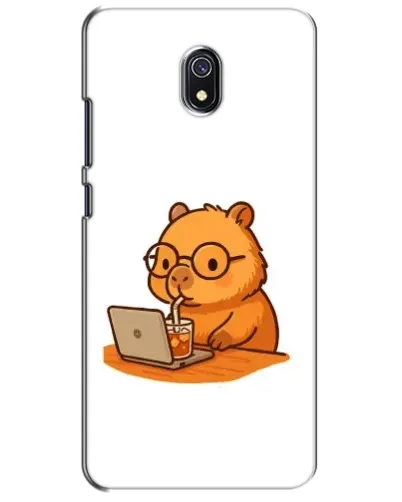 Чехол для Xiaomi Redmi 8A с картинкой «Капибара с ноутбуком»