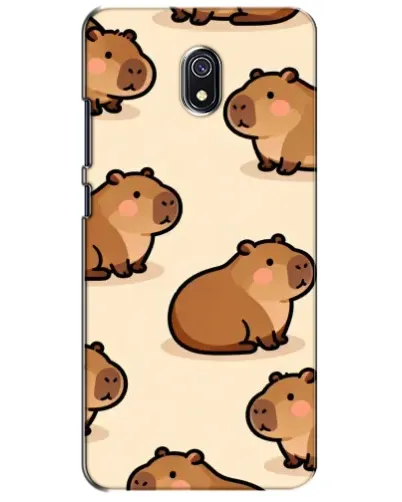 Чехол для Xiaomi Redmi 8A с картинкой «Паттерн милых капибар»