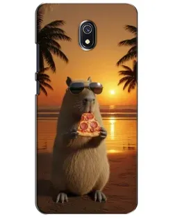 Чехол для Xiaomi Redmi 8A с картинкой «Капибара с пиццей» Чехол для Xiaomi Redmi 8A с картинкой «Капибара с пиццей»