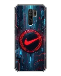 Чехол для Xiaomi Redmi 9 с картинкой «Техногенный стиль Nike» Чехол для Xiaomi Redmi 9 с картинкой «Техногенный стиль Nike»