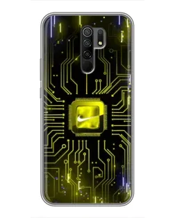 Чехол для Xiaomi Redmi 9 с картинкой «Nike — золотая искра» Чехол для Xiaomi Redmi 9 с картинкой «Nike — золотая искра»