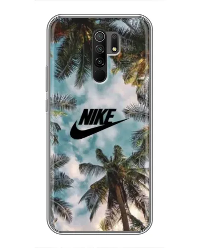 Чехол для Xiaomi Redmi 9 с картинкой «Тропический принт Nike» Чехол для Xiaomi Redmi 9 с картинкой «Тропический принт Nike»