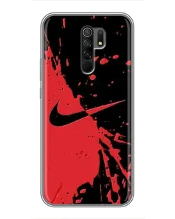 Чехол для Xiaomi Redmi 9 с картинкой «Красные брызги Nike» Чехол для Xiaomi Redmi 9 с картинкой «Красные брызги Nike»