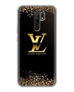 Чехол для Xiaomi Redmi 9 с картинкой «LV — золотые искры» Чехол для Xiaomi Redmi 9 с картинкой «LV — золотые искры»