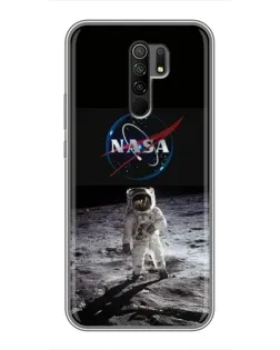 Чохол для Xiaomi Redmi 9 з картинкою «Астронавт на Місяці»