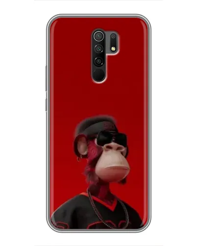 Чехол для Xiaomi Redmi 9 с картинкой «Bored Ape в красном» Чехол для Xiaomi Redmi 9 с картинкой «Bored Ape в красном»