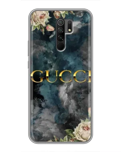 Чехол для Xiaomi Redmi 9 с картинкой «Абстрактные цветы Gucci» Чехол для Xiaomi Redmi 9 с картинкой «Абстрактные цветы Gucci»