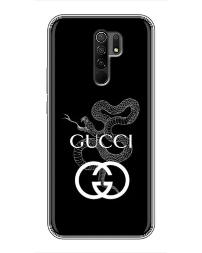 Чехол для Xiaomi Redmi 9 с картинкой «Gucci — серебряная змея» Чехол для Xiaomi Redmi 9 с картинкой «Gucci — серебряная змея»