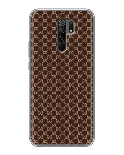 Чехол для Xiaomi Redmi 9 с картинкой «Gucci — шоколадная сетка»