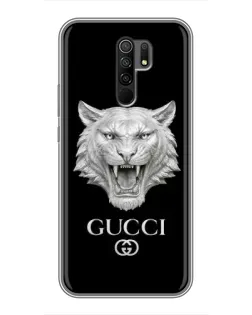 Чехол для Xiaomi Redmi 9 с картинкой «Gucci — серебряный лев»