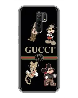 Чехол для Xiaomi Redmi 9 с картинкой «Gucci — герои Disney и монограмма»