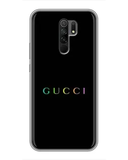 Чехол для Xiaomi Redmi 9 с картинкой «Gucci — неоновый минимализм»