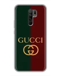 Чехол для Xiaomi Redmi 9 с картинкой «Gucci — темно-зеленый градиент»