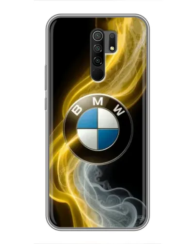 Чехол для Xiaomi Redmi 9 с картинкой «Золотистый дым BMW»