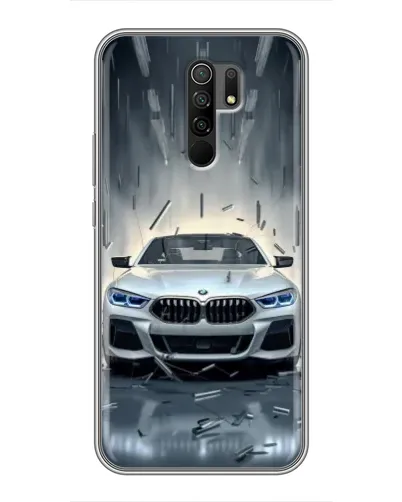 Чехол для Xiaomi Redmi 9 с картинкой «BMW в свете фар»
