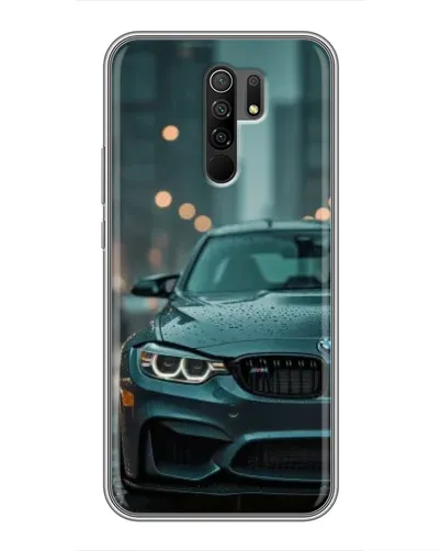 Чехол для Xiaomi Redmi 9 с картинкой «BMW в огнях города»