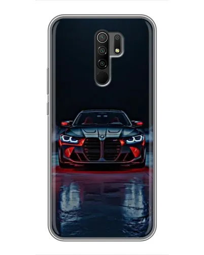 Чехол для Xiaomi Redmi 9 с картинкой «BMW на мокрой дороге»