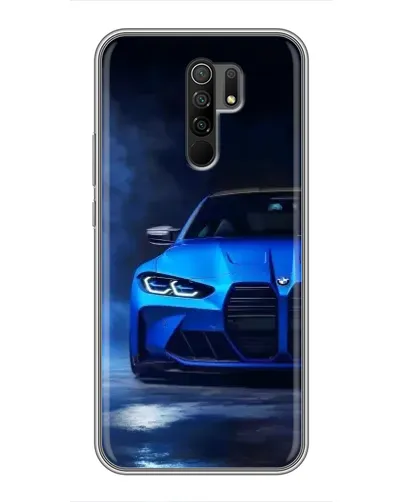 Чехол для Xiaomi Redmi 9 с картинкой «Голубая BMW M4»