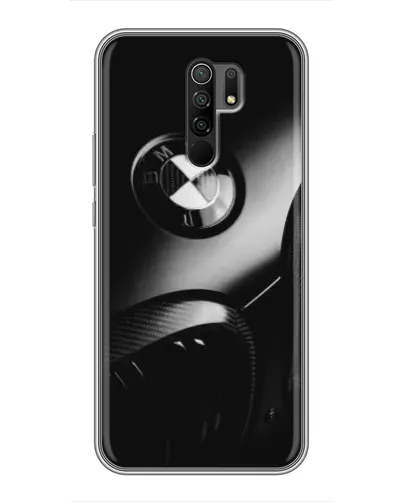 Чехол для Xiaomi Redmi 9 с картинкой «Эмблема BMW — макро»