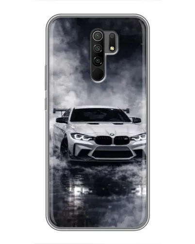 Чехол для Xiaomi Redmi 9 с картинкой «BMW сквозь туман»