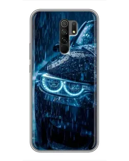 Чехол для Xiaomi Redmi 9 с картинкой «BMW под дождем»