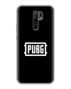 Чехол для Xiaomi Redmi 9 с картинкой «Лого BMW — металлический блеск»