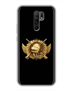 Чехол для Xiaomi Redmi 9 с картинкой «PUBG — оранжевый градиент»