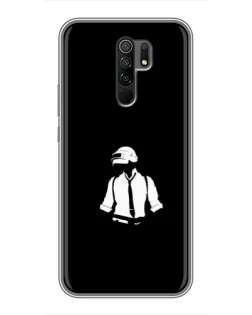 Чехол для Xiaomi Redmi 9 с картинкой «PUBG — белый шлем»