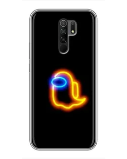 Чехол для Xiaomi Redmi 9 с картинкой «Among Us неоновое сияние»