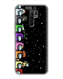 Чехол для Xiaomi Redmi 9 с картинкой «Команда Among Us»