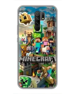 Чохол для Xiaomi Redmi 9 з картинкою «Замок Minecraft»