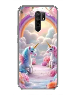 Чехол для Xiaomi Redmi 9 с картинкой «Радуга и единороги» Чехол для Xiaomi Redmi 9 с картинкой «Радуга и единороги»
