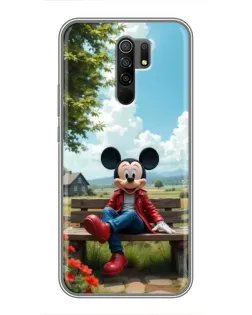 Чехол для Xiaomi Redmi 9 с картинкой «Микки на скамейке» Чехол для Xiaomi Redmi 9 с картинкой «Микки на скамейке»