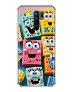 Чехол для Xiaomi Redmi 9 с картинкой «Цветные губки» Чехол для Xiaomi Redmi 9 с картинкой «Цветные губки»