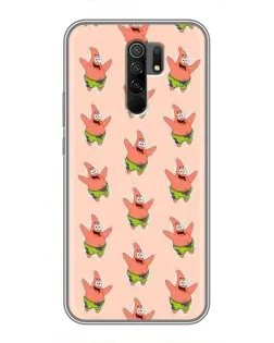 Чехол для Xiaomi Redmi 9 с картинкой «Патрик Стар паттерн» Чехол для Xiaomi Redmi 9 с картинкой «Патрик Стар паттерн»