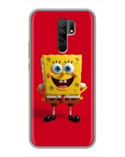 Чехол для Xiaomi Redmi 9 с картинкой «Спанч Боб на красном» Чехол для Xiaomi Redmi 9 с картинкой «Спанч Боб на красном»