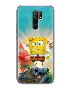 Чехол для Xiaomi Redmi 9 с картинкой «Спанч Боб победитель» Чехол для Xiaomi Redmi 9 с картинкой «Спанч Боб победитель»