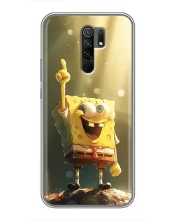 Чехол для Xiaomi Redmi 9 с картинкой «Сияющий Спанч Боб» Чехол для Xiaomi Redmi 9 с картинкой «Сияющий Спанч Боб»