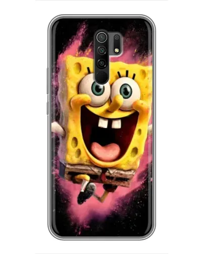 Чехол для Xiaomi Redmi 9 с картинкой «Взрывной Спанч Боб»