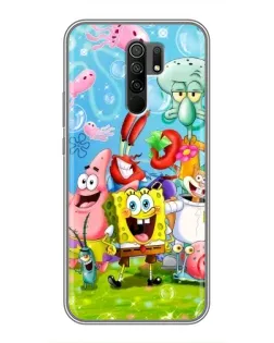 Чехол для Xiaomi Redmi 9 с картинкой «Губка Боб и друзья» Чехол для Xiaomi Redmi 9 с картинкой «Губка Боб и друзья»