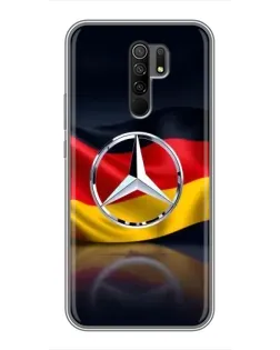 Чехол для Xiaomi Redmi 9 с картинкой «Mercedes — флаг Германии» Чехол для Xiaomi Redmi 9 с картинкой «Mercedes — флаг Германии»